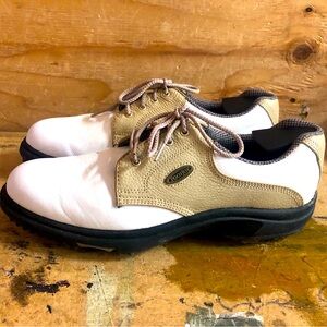 Footjoy 98597 Men’s Beige/White Saddle Golf Shoes Size 8.5M